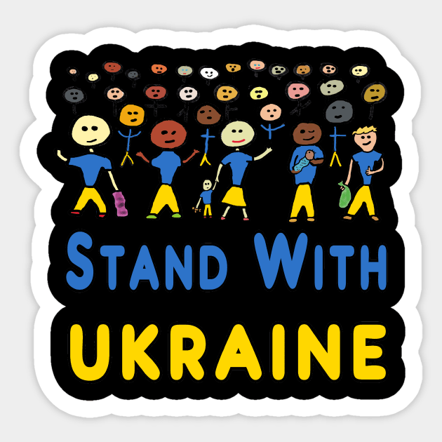 Stand With Ukraine Sticker by Mark Ewbie